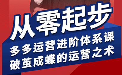 海神·拼多多运营进阶系统课(更新9月)跨境课程-外贸教程-精品网课-电商运营课库课堂